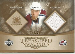 Milan Hejduk Upper Deck Artifacts Treasured Swatches 2005 Colorado TS-MH limit 59/275